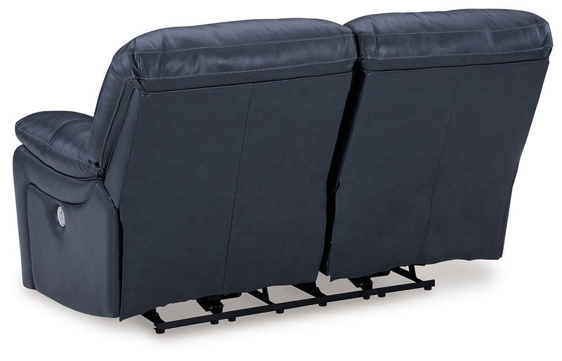 Leesworth Sofa, Loveseat and Recliner in Ocean - PKG016543