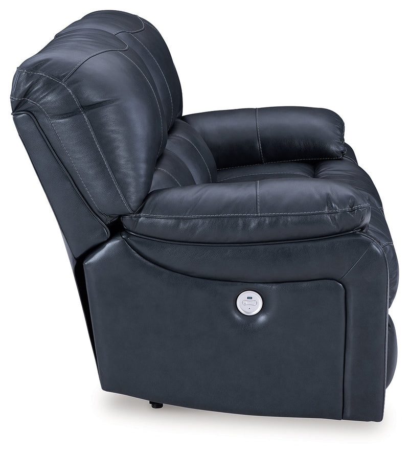 Leesworth Sofa, Loveseat and Recliner in Ocean - PKG016543