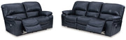 Leesworth Sofa, Loveseat and Recliner in Ocean - PKG016543