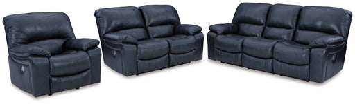 Leesworth Sofa, Loveseat and Recliner in Ocean - PKG016543