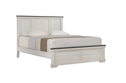 Leighton Cream/Brown Queen Panel Bed - DMV FurnitureQueen Bed