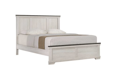 Leighton Cream/Brown Queen Panel Bed - DMV FurnitureQueen Bed