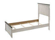 Leighton Cream/Brown Twin Panel Bed - DMV FurnitureTwin Bed