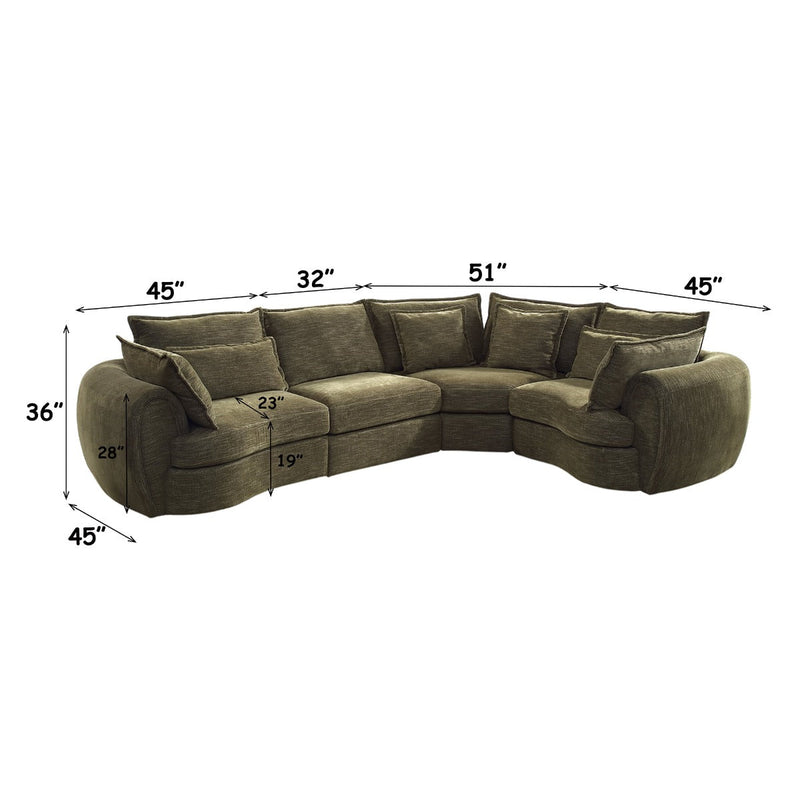 Leighton Modular - Armless Chair w/1 Pillow - LV07691
