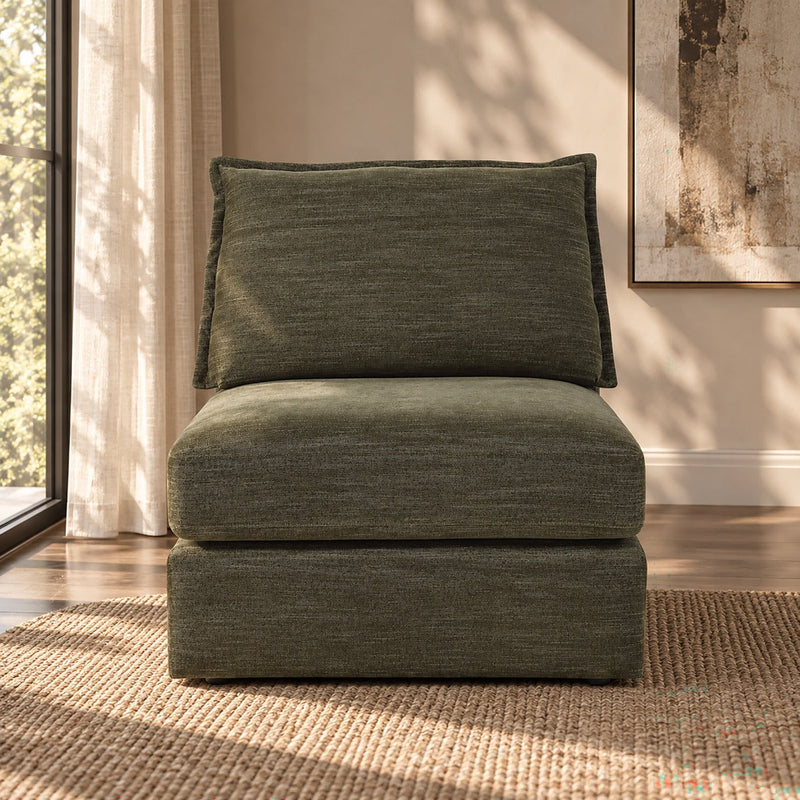 Leighton Modular - Armless Chair w/1 Pillow - LV07691