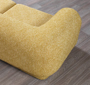 Lena Mustard Boucle 3 - Piece Curved Sectional - DMV FurnitureSectional