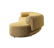 Lena Mustard Boucle 3 - Piece Curved Sectional - DMV FurnitureSectional