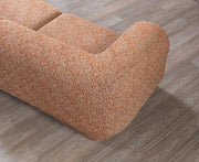 Lena Orange Boucle 3 - Piece Curved Sectional - DMV FurnitureSectional