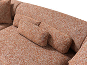 Lena Orange Boucle 3 - Piece Curved Sectional - DMV FurnitureSectional