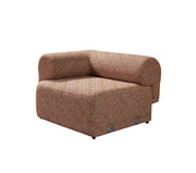 Lena Orange Boucle 3 - Piece Curved Sectional - DMV FurnitureSectional