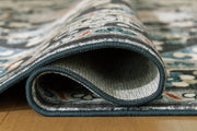 Leningston Black/Cream/Blue Washable Medium Rug - R407062