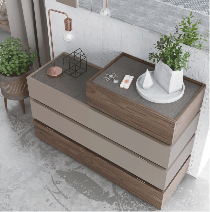 Leo Dresser/Chest/Mirror Set - p10942
