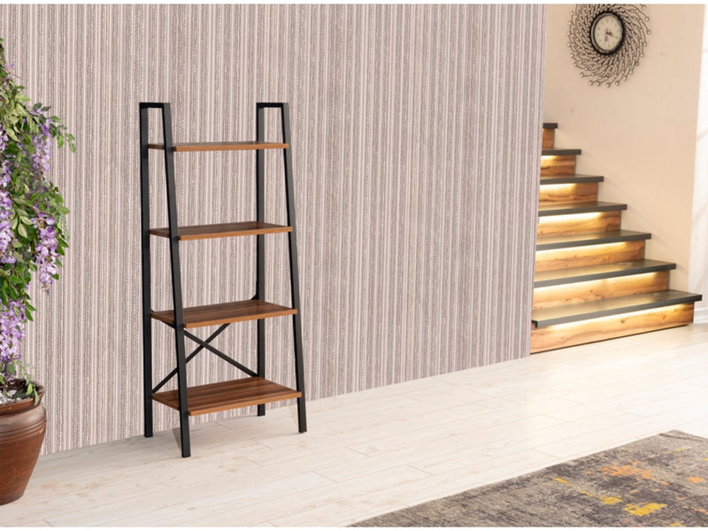 Leon Bookcase in Black - 711-LEO-BC-BLACK
