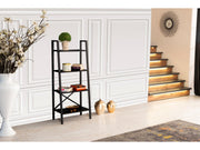 Leon Bookcase in Black - 711-LEO-BC-BLACK