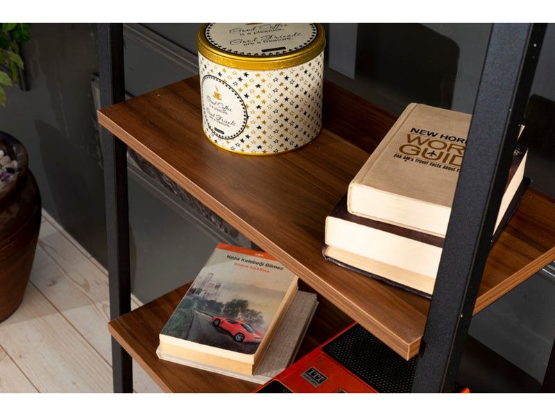 Leon Bookcase in Walnut - 711-LEO-BC-WALNUT