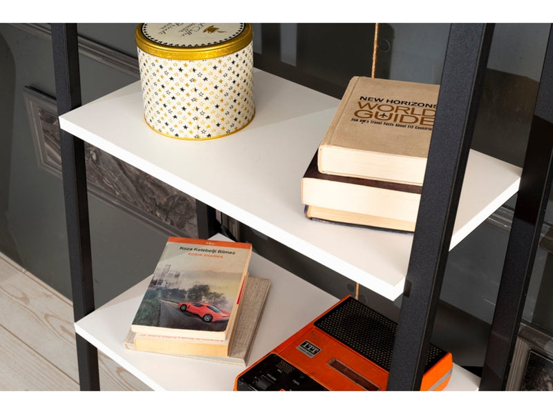 Leon Bookcase in White - 711-LEO-BC-WHITE