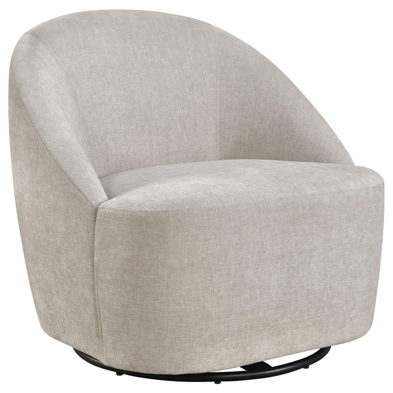 Leon Chenille Upholstered Swivel Accent Chair Beige - 903411