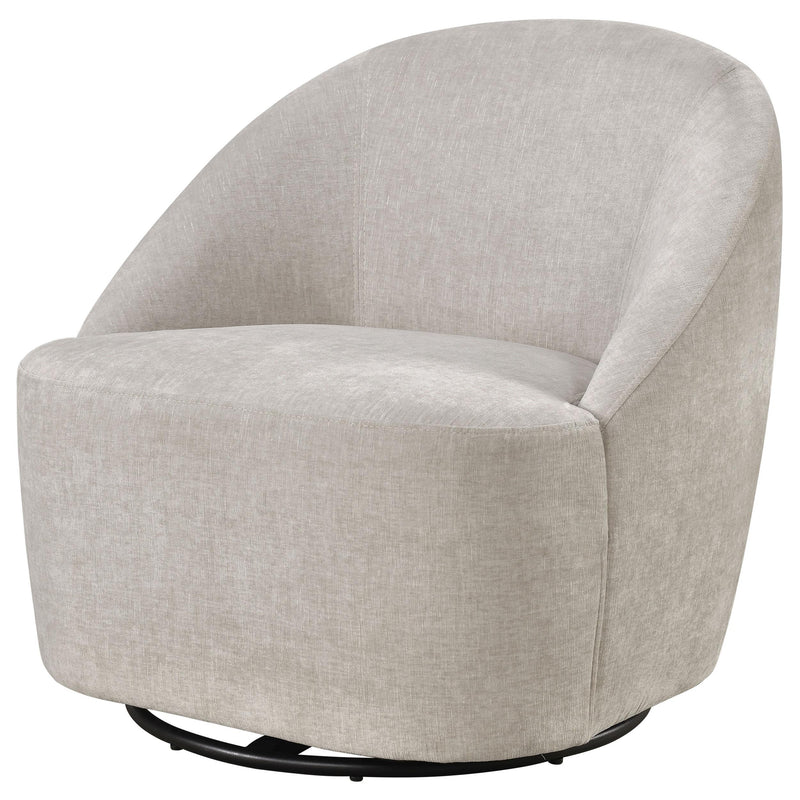 Leon Chenille Upholstered Swivel Accent Chair Beige - 903411