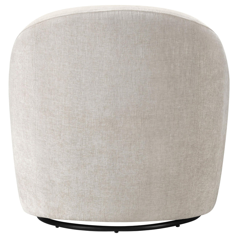 Leon Chenille Upholstered Swivel Accent Chair Beige - 903411
