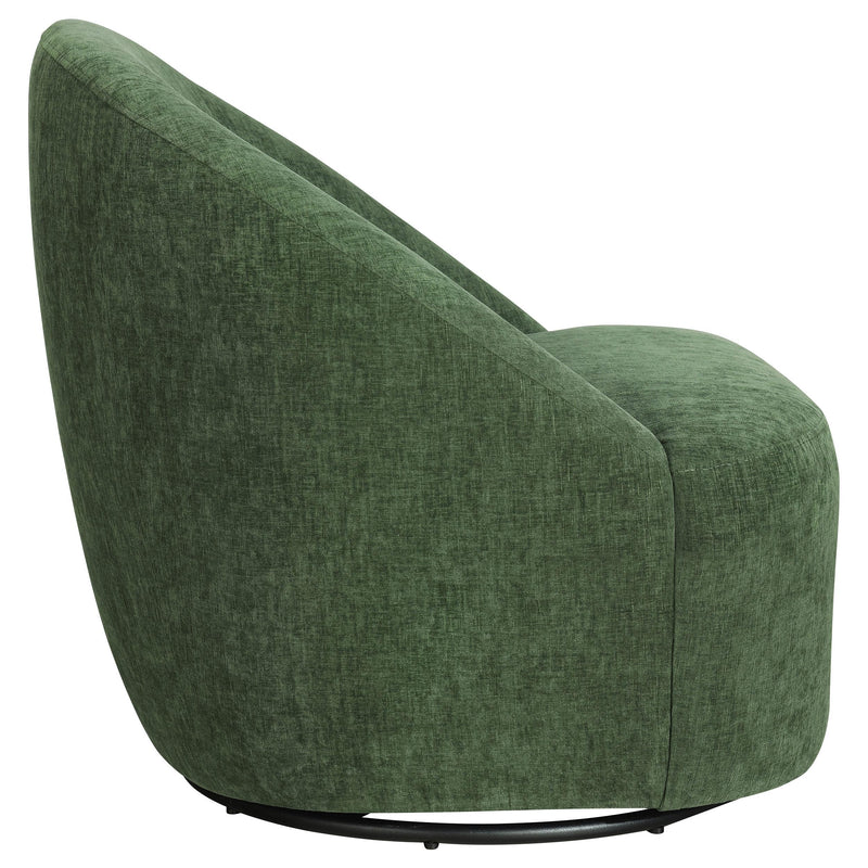 Leon Chenille Upholstered Swivel Accent Chair Green - 903412