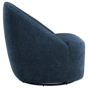 Leon Upholstered Barrel Swivel Accent Chair Navy - 903410