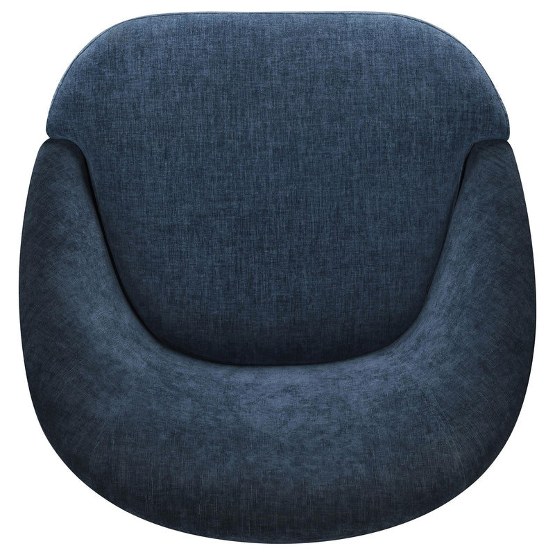 Leon Upholstered Barrel Swivel Accent Chair Navy - 903410