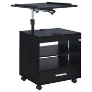 Lerma 1-drawer Adjustable Tray Top Nightstand with Speaker Black Ash - 305772BLK