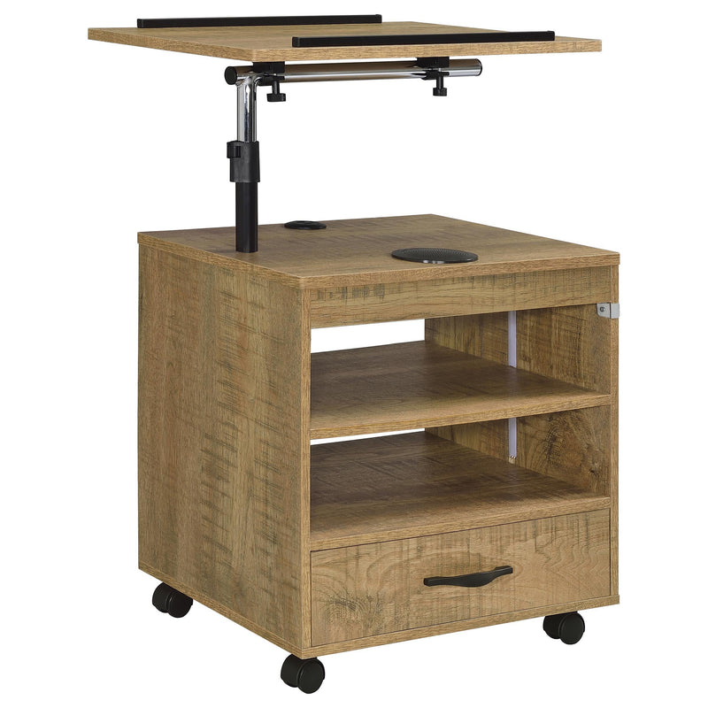 Lerma 1-drawer Adjustable Tray Top Nightstand with Speaker Mango - 305772MGO