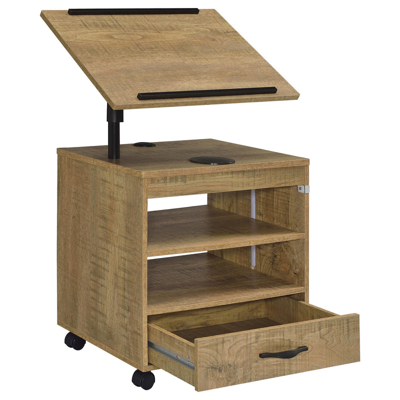 Lerma 1-drawer Adjustable Tray Top Nightstand with Speaker Mango - 305772MGO