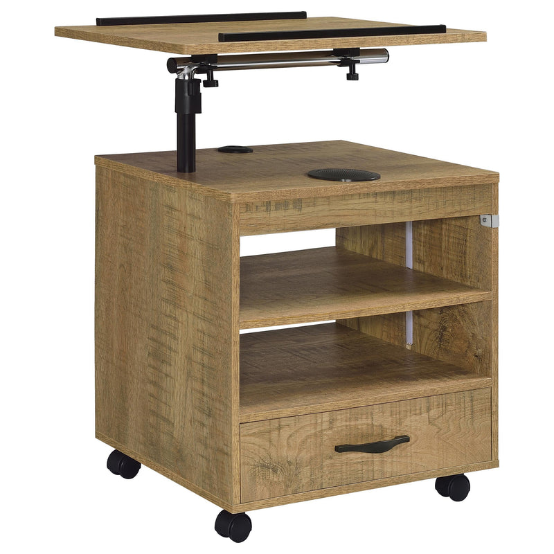 Lerma 1-drawer Adjustable Tray Top Nightstand with Speaker Mango - 305772MGO