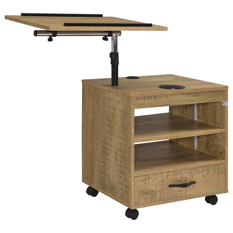 Lerma 1-drawer Adjustable Tray Top Nightstand with Speaker Mango - 305772MGO