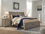 Lettner Light Gray Footboard Storage Sleigh Platform Bedroom Set - DMV FurnitureBedroom Set