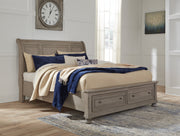 Lettner Light Gray Footboard Storage Sleigh Platform Bedroom Set - DMV FurnitureBedroom Set