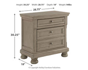 Lettner Light Gray King Panel Bed, Dresser, Mirror and 2 Nightstands - B733B48