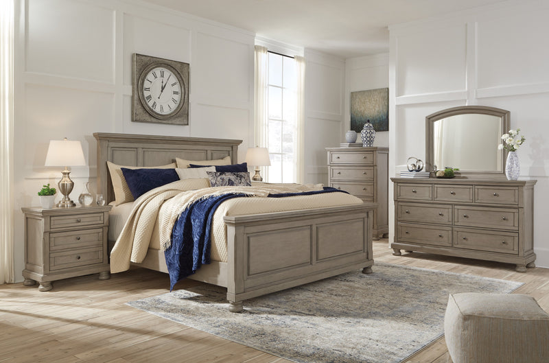 Lettner Light Gray King Panel Bed - DMV FurnitureKing Bed