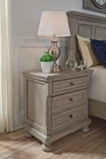 Lettner Light Gray Nightstand - DMV FurnitureNightstand