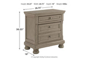Lettner Light Gray Nightstand - DMV FurnitureNightstand