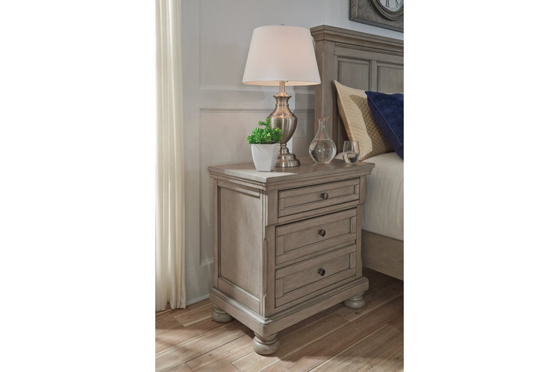 Lettner Light Gray Nightstand - DMV FurnitureNightstand
