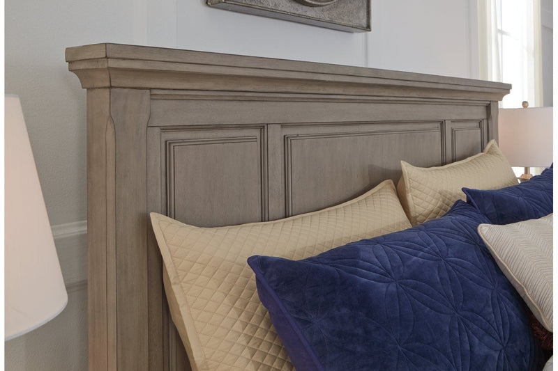 Lettner Light Gray Queen Sleigh Bed with 2 Storage Drawers - DMV FurnitureQueen Bed