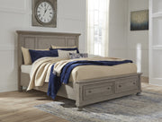 Lettner Light Gray Queen Storage Platform Bed - DMV FurnitureQueen Bed