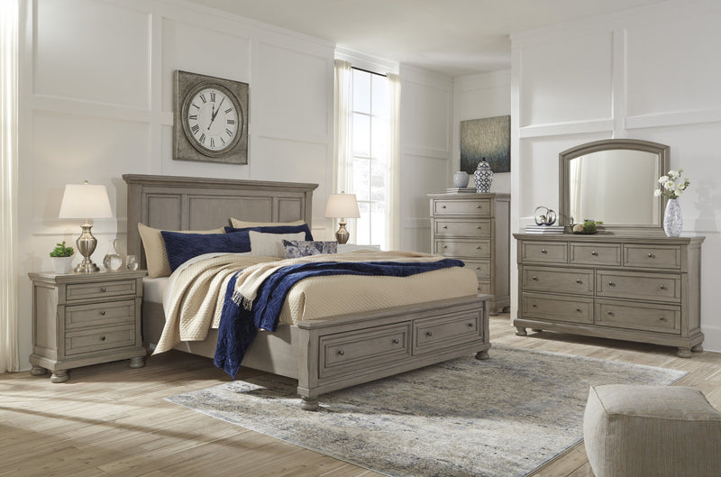 Lettner Light Gray Queen Storage Platform Bed - DMV FurnitureQueen Bed