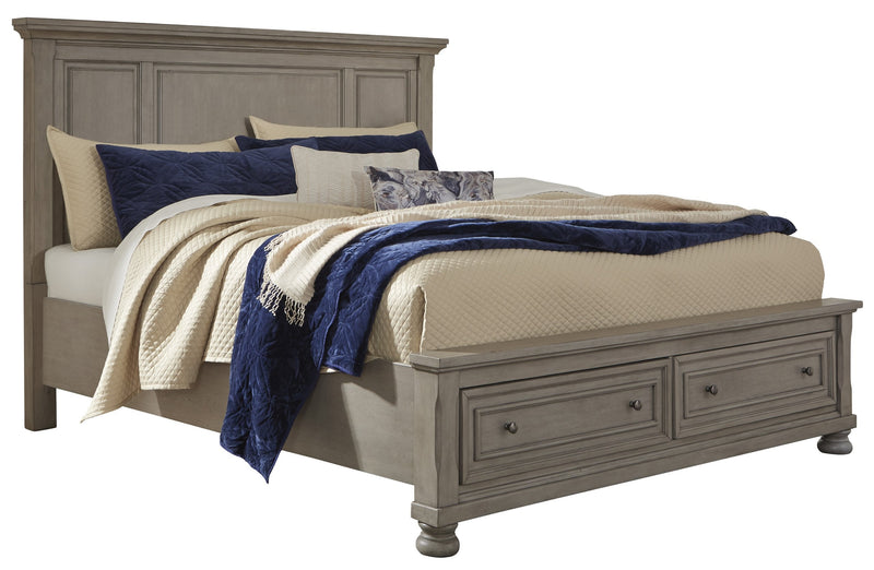 Lettner Light Gray Queen Storage Platform Bed - DMV FurnitureQueen Bed