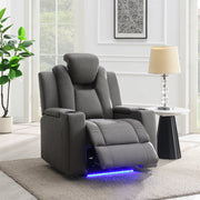 Leuco Power Motion Recliner w/Cup Holder, Control, LED & Power Headrest - LV02834