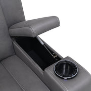 Leuco Power Motion Recliner w/Cup Holder, Control, LED & Power Headrest - LV02834