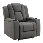 Leuco Power Motion Recliner w/Cup Holder, Control, LED & Power Headrest - LV02834
