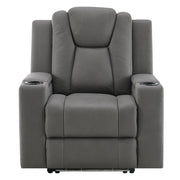 Leuco Power Motion Recliner w/Cup Holder, Control, LED & Power Headrest - LV02834