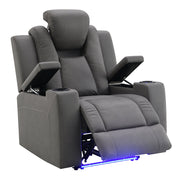 Leuco Power Motion Recliner w/Cup Holder, Control, LED & Power Headrest - LV02834