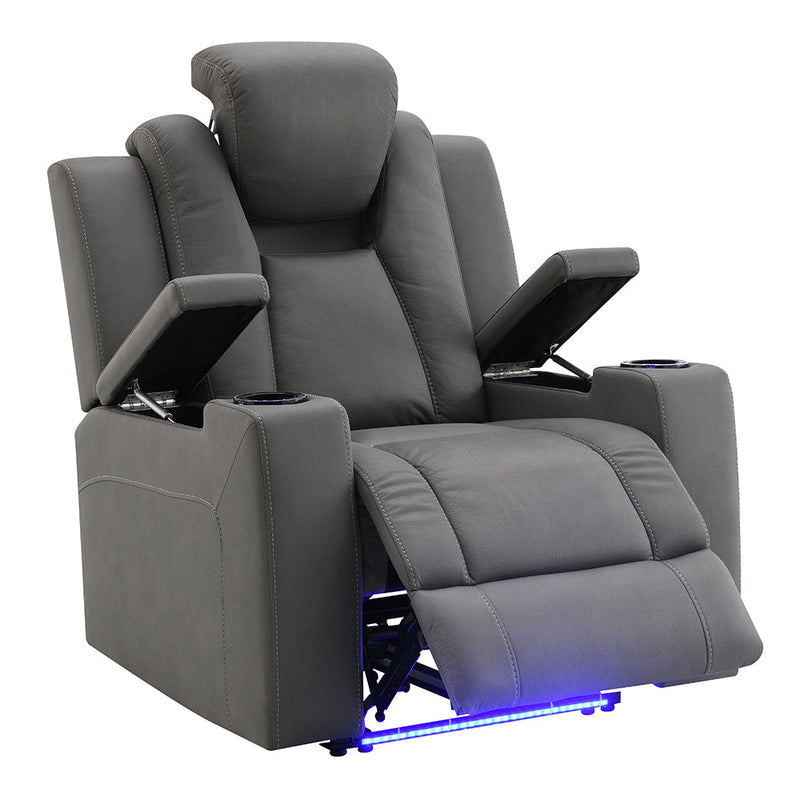 Leuco Power Motion Recliner w/Cup Holder, Control, LED & Power Headrest - LV02834