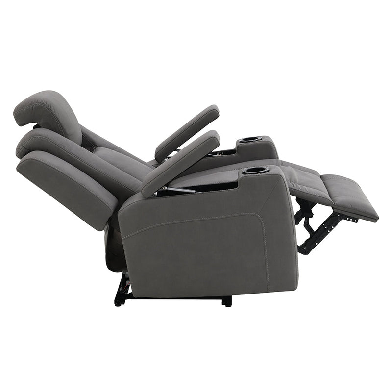 Leuco Power Motion Recliner w/Cup Holder, Control, LED & Power Headrest - LV02834
