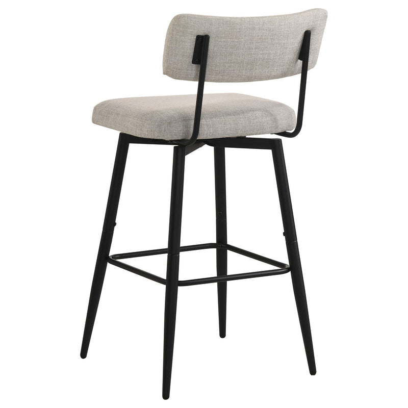 Levine Fabric Upholstered Swivel Bar Chair Cream (Set of 2) - 182475CRM
